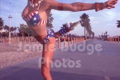 STARS AND STRIPES BIKINI GIRL © Jamie Budge, all rights reserved.
Skate Instructor Debbie Merrill Skates in Stars and Stripes Bikini