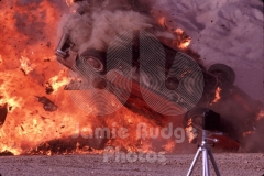 © Jamie Budge, all rights reserved.
CAR CAREENS INTO GROUND AGAINST BACKGROUND OF FLAMES
NO RIGHTS Implied by Possession of this CD.   Contact:
jamiebudge@windskate.com   (310) 453-4808