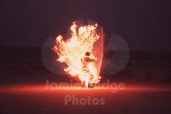 © Jamie Budge, All Rights Reserved.
FLAMES ENGULF CHUCK WARD'S SAIL AND BODY AS HE WINDSKATES ACROSS EL MIRAGE DRY LAKE BED.
NO RIGHTS Implied by posession of this CD.  Contact:
jamiebudge@windskate.com    (310) 453-4808