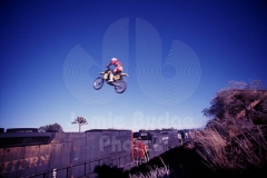 © Jamie Budge, all rights reserved.
UNIDENTIFED FLYING MOTORCYCLIST AIRBORNE OVER TRAIN MOVING THROUGH EL CAJON SUMMIT, CA.
No Rights Implied by possession of this image.     Contact:
Jamie Budge (310) 453-4808  jamiebudge@windskate.com