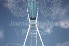 KID BOUNCES ON HIGH DIVE BOARD WITH FULL FLOATATION  © Jamie Budge, all rights reserved