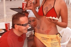 © Jamie Budge, All Rights Reserved.
GIRLFRIENDS AREN'T ALWAYS SO ENTERTAINED BY THE BIKINI MENU GIRLS AS THE GUYS. AT PERRY'S BEACH CAFE IN SANTA MONICA.
NO RIGHTS Implied by posession of this CD.  Contact:
jamiebudge@windskate.com    (310) 453-4808