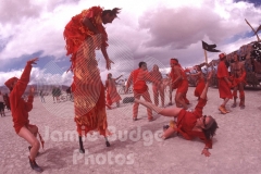 © Jamie Budge, All Rights Reserved.
"THE TOWN WHERE THE RED RIDGE ENTERS THE CITY OF THE ROOT CHAKRA" IS WHAT THIS DANCE GROUP CALLED THEMSELVES AT BURNING MAN FESTIVAL.
NO RIGHTS Implied by posession of this CD.  Contact:
jamiebudge@windskate.com    (310) 453-4808