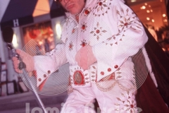 © Jamie Budge, All Rights Reserved.
PINTED SIZED ELVIS GIVES A KINGLY LEER AT CONCERT ON SANTA MONICA PROMENADE.
NO RIGHTS Implied by posession of this CD.  Contact:
jamiebudge@windskate.com    (310) 453-4808